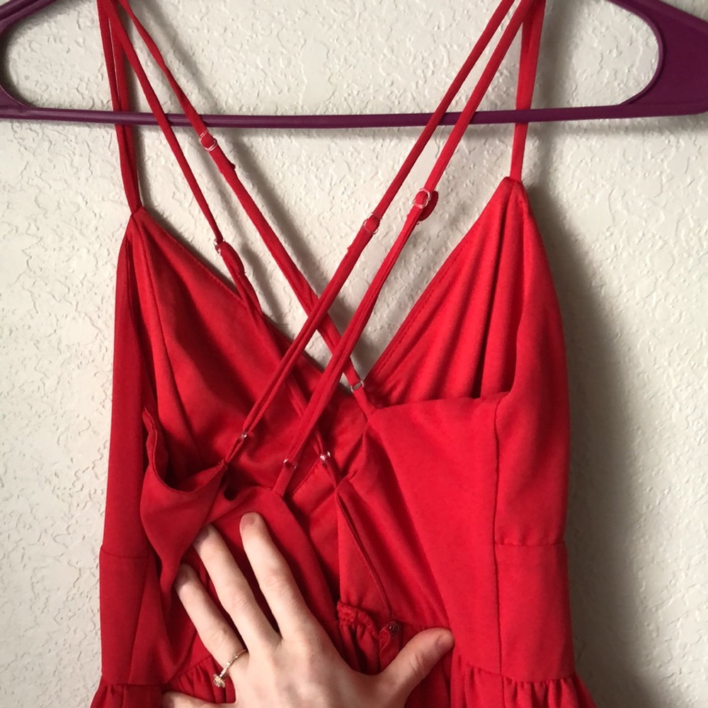 Red Mini Dress - Picture 3 of 3